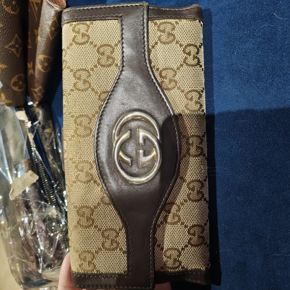 Gucci Brown and Tan Wallet